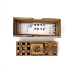 Siam Mandalay Box Set of 3 Wood Wooden Puzzles NIB with Instructions
